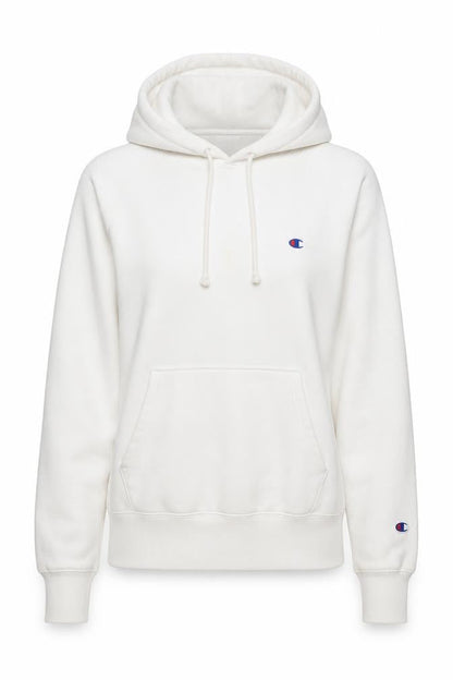 Womens UK Size S Champion White Pullover Hoodie