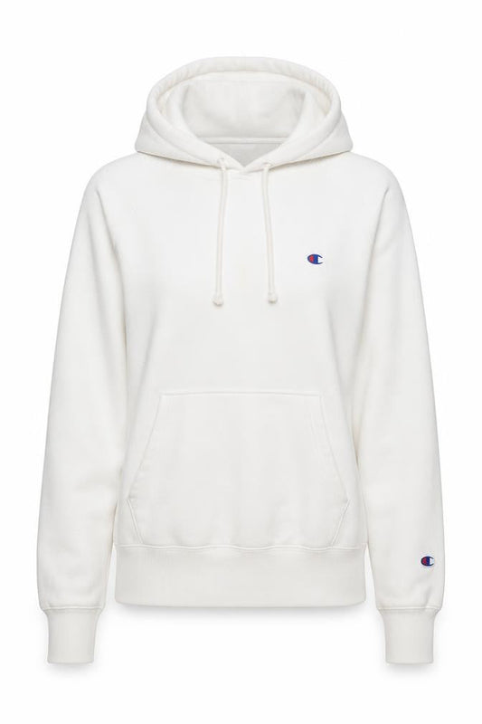 Womens UK Size S Champion White Pullover Hoodie