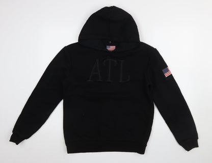 Mens UK Size S Above The Law Black Pullover Hoodie