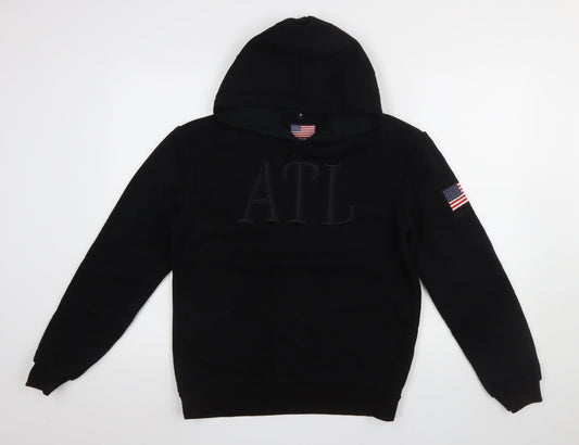 Mens UK Size S Above The Law Black Pullover Hoodie