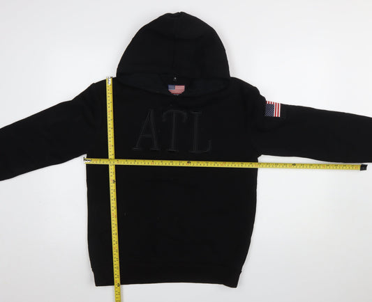 Mens UK Size S Above The Law Black Pullover Hoodie