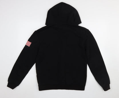Mens UK Size S Above The Law Black Pullover Hoodie