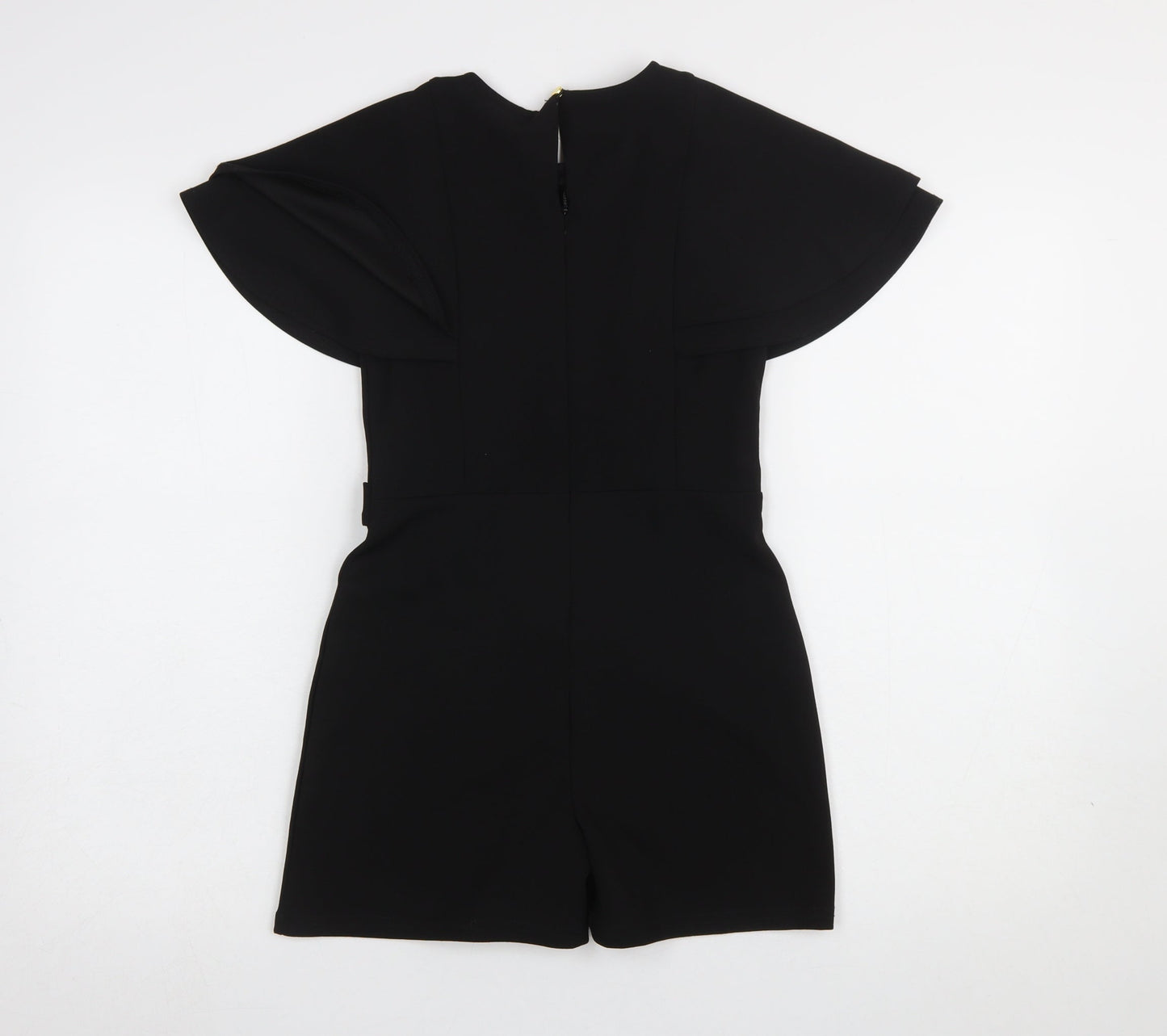 Lipsy Girls Black Short Sleeve Crew Neck Playsuit 9-10 Years