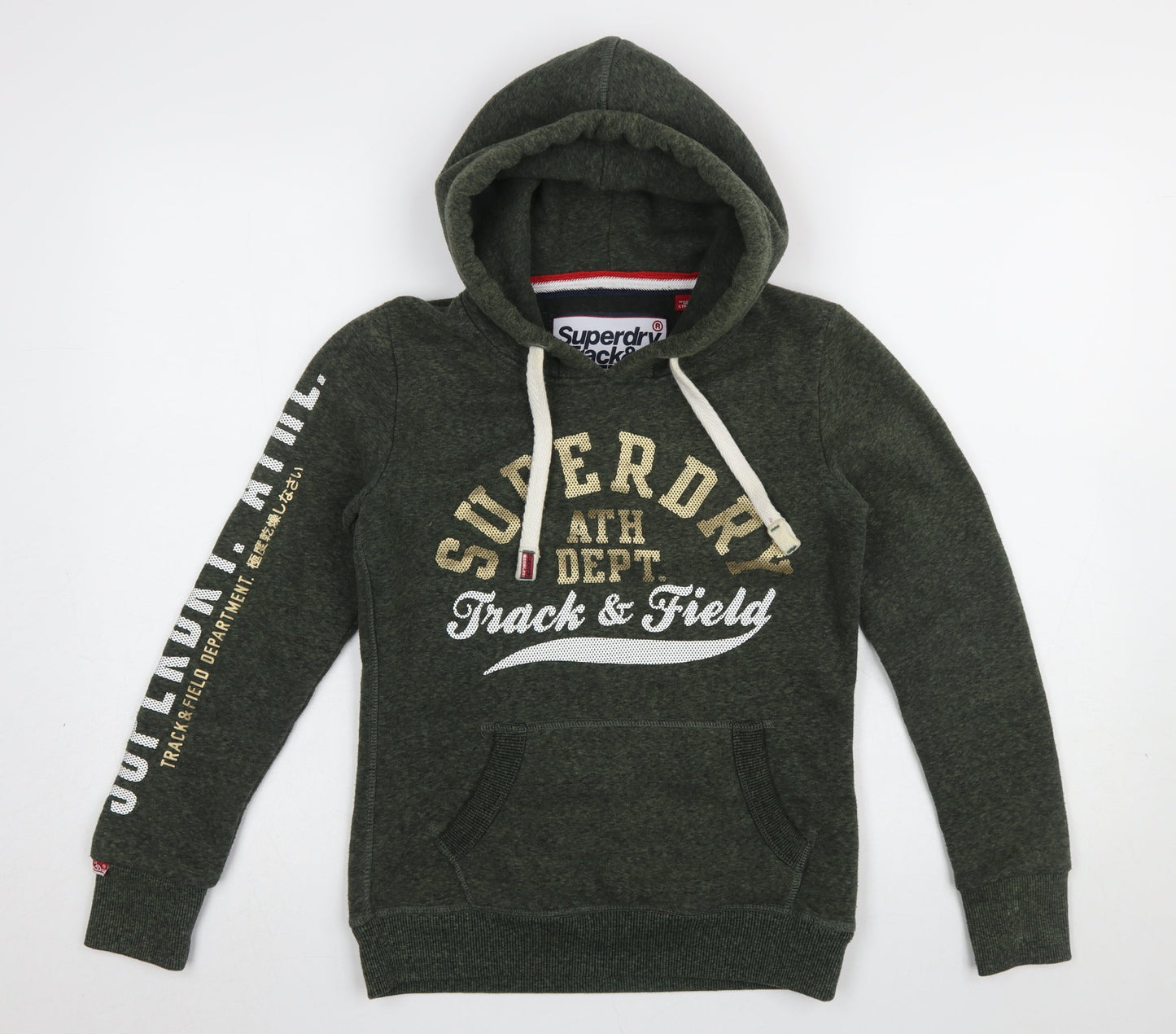 Womens UK Size 8 Superdry Green Pullover Hoodie