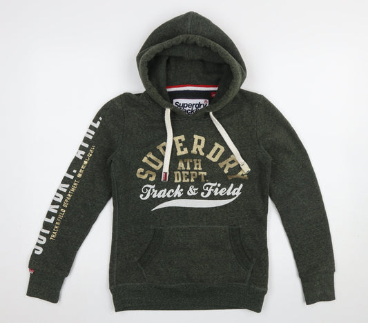 Womens UK Size 8 Superdry Green Pullover Hoodie