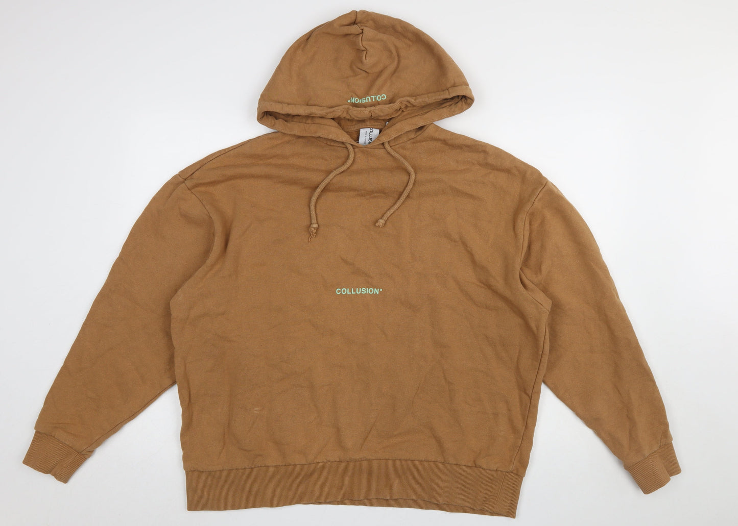 Womens UK Size 8 COLLUSION Brown Pullover Hoodie