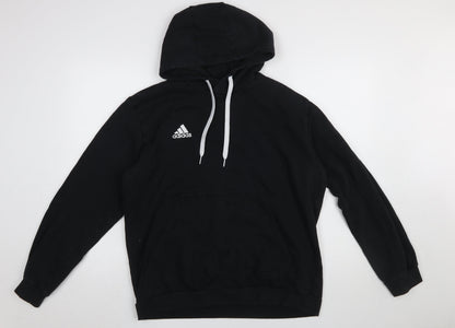 Mens UK Size L adidas Black Pullover Hoodie