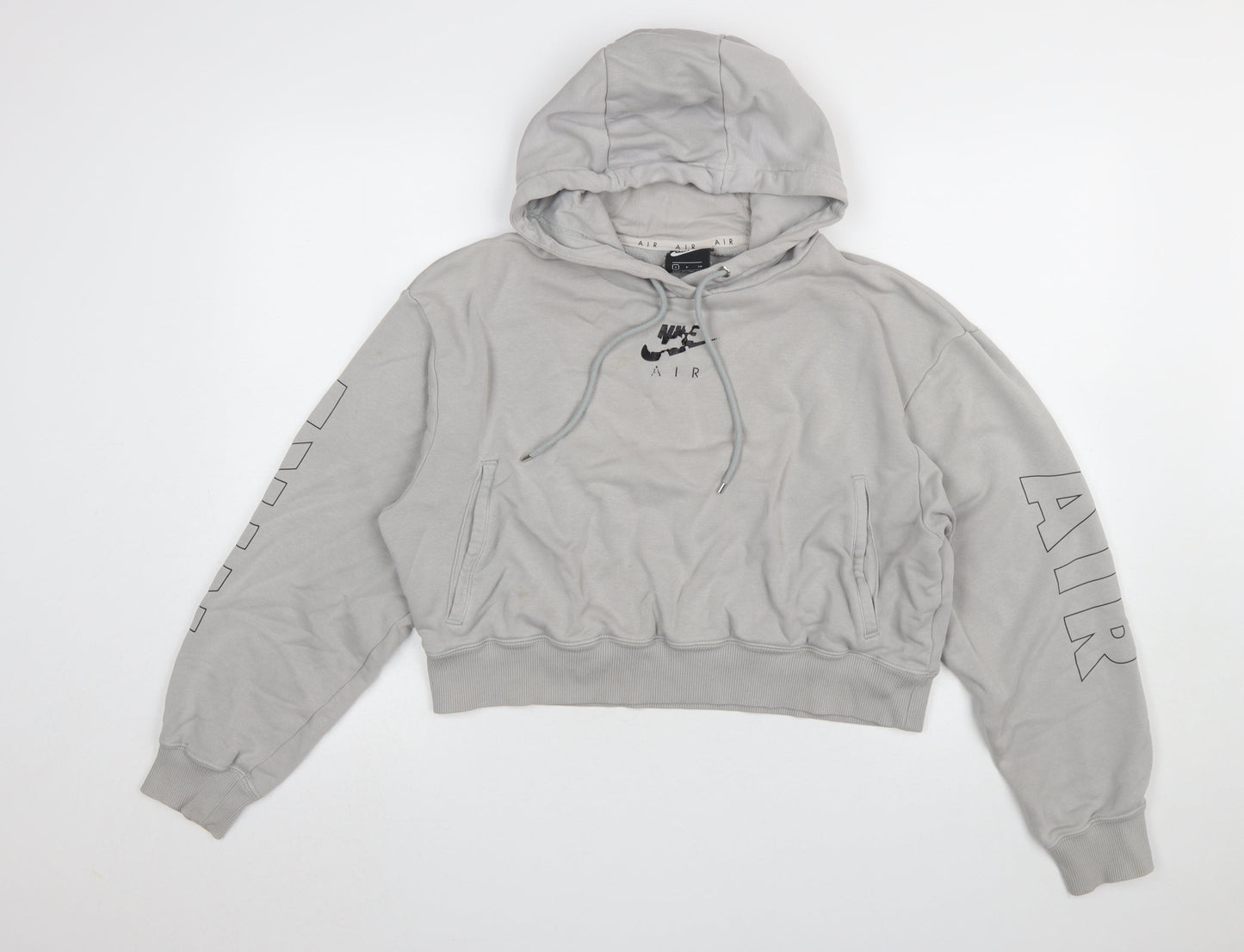 Womens UK Size S Nike Grey Pullover Hoodie