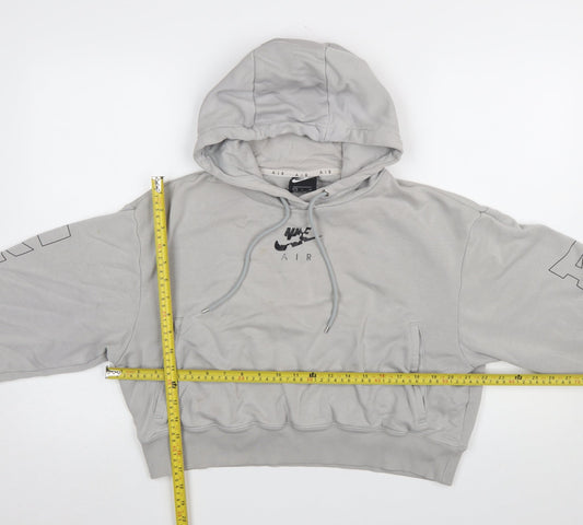 Womens UK Size S Nike Grey Pullover Hoodie