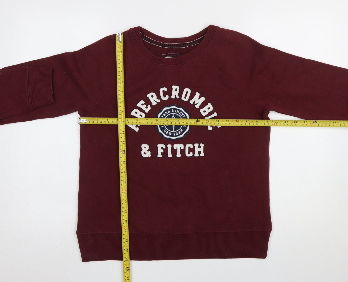 Womens UK Size M Abercrombie & Fitch Red Pullover Sweatshirt