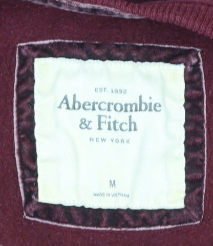 Womens UK Size M Abercrombie & Fitch Red Pullover Sweatshirt