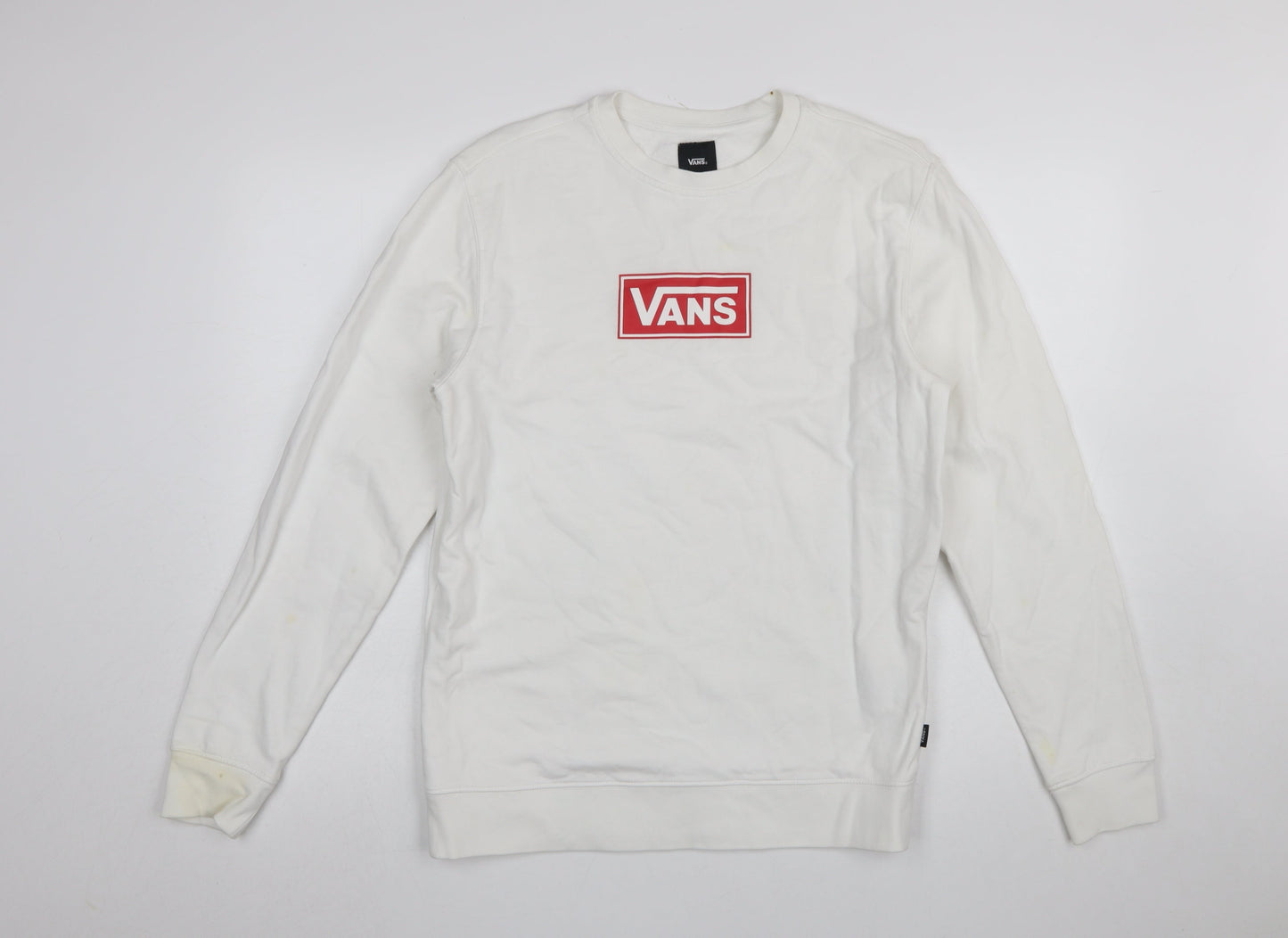 Mens UK Size S VANS White Pullover Sweatshirt