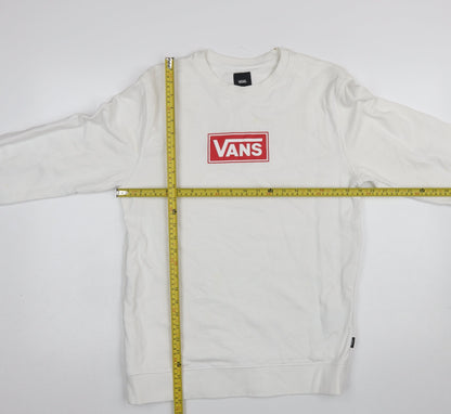 Mens UK Size S VANS White Pullover Sweatshirt