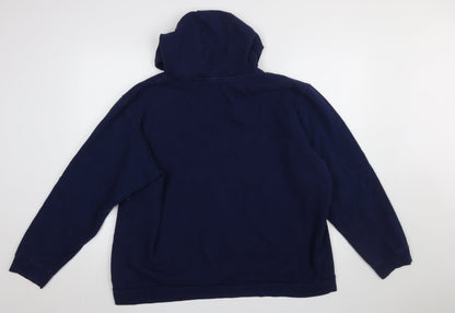 Mens UK Size 2XL adidas Blue Pullover Hoodie