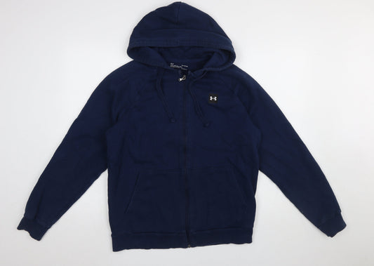 Mens UK Size M Under armour Blue Full Zip Hoodie