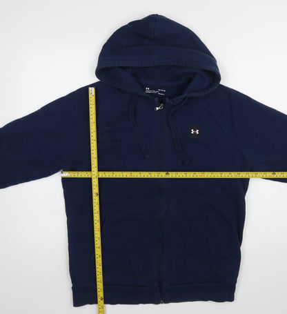 Mens UK Size M Under armour Blue Full Zip Hoodie