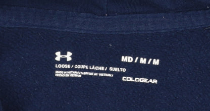 Mens UK Size M Under armour Blue Full Zip Hoodie