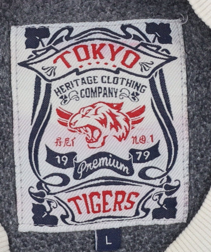 Mens UK Size L Tokyo Tigers Blue Pullover Sweatshirt
