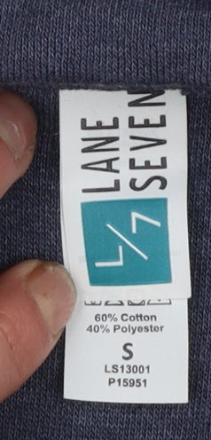 Mens UK Size S Lane Seven Blue Pullover Hoodie