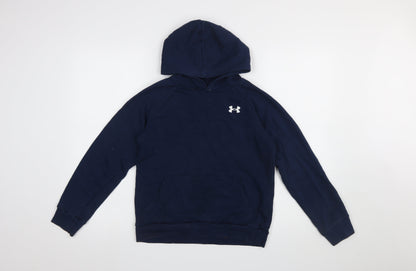 Boys UK Size 13-14 Years Under armour Blue Pullover Hoodie