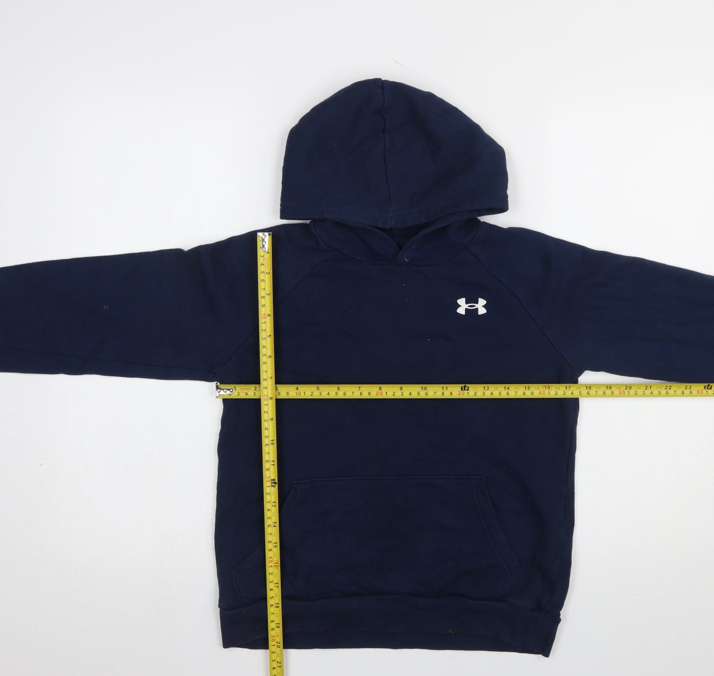 Boys UK Size 13-14 Years Under armour Blue Pullover Hoodie