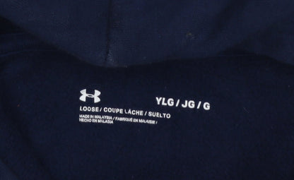 Boys UK Size 13-14 Years Under armour Blue Pullover Hoodie