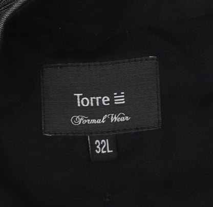 Mens UK Size 32L Torre Classic Fit Dress Pants Grey Trousers