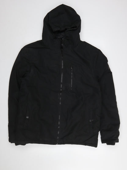 Mens UK Size L Threadbare Black Puffer Jacket