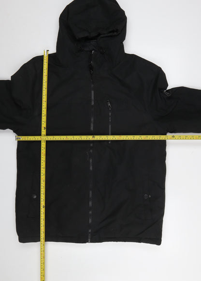 Mens UK Size L Threadbare Black Puffer Jacket