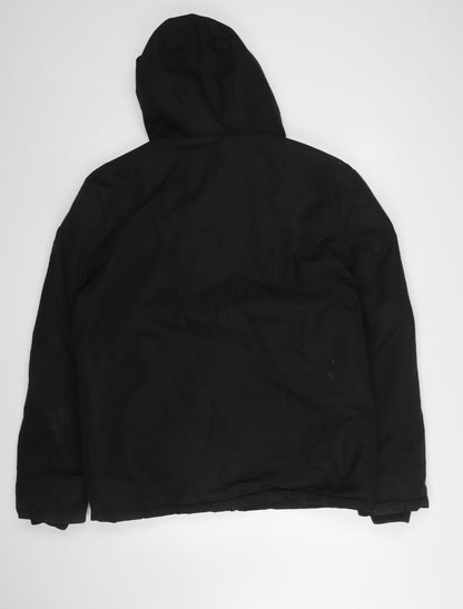 Mens UK Size L Threadbare Black Puffer Jacket