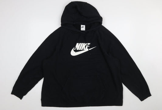 Womens UK Size 1X Nike Black Pullover Hoodie