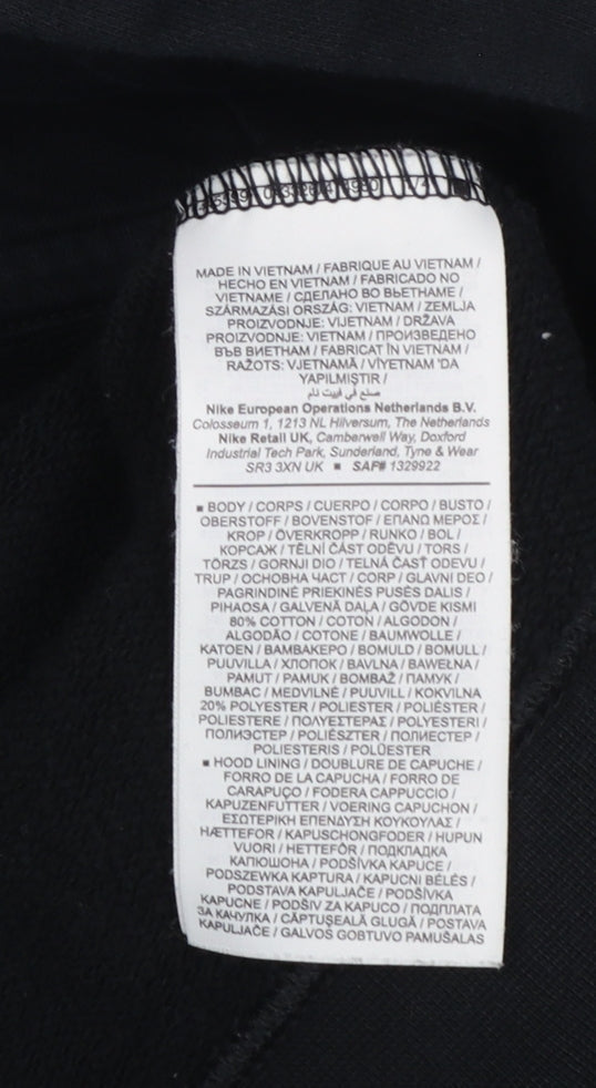 Womens UK Size 1X Nike Black Pullover Hoodie