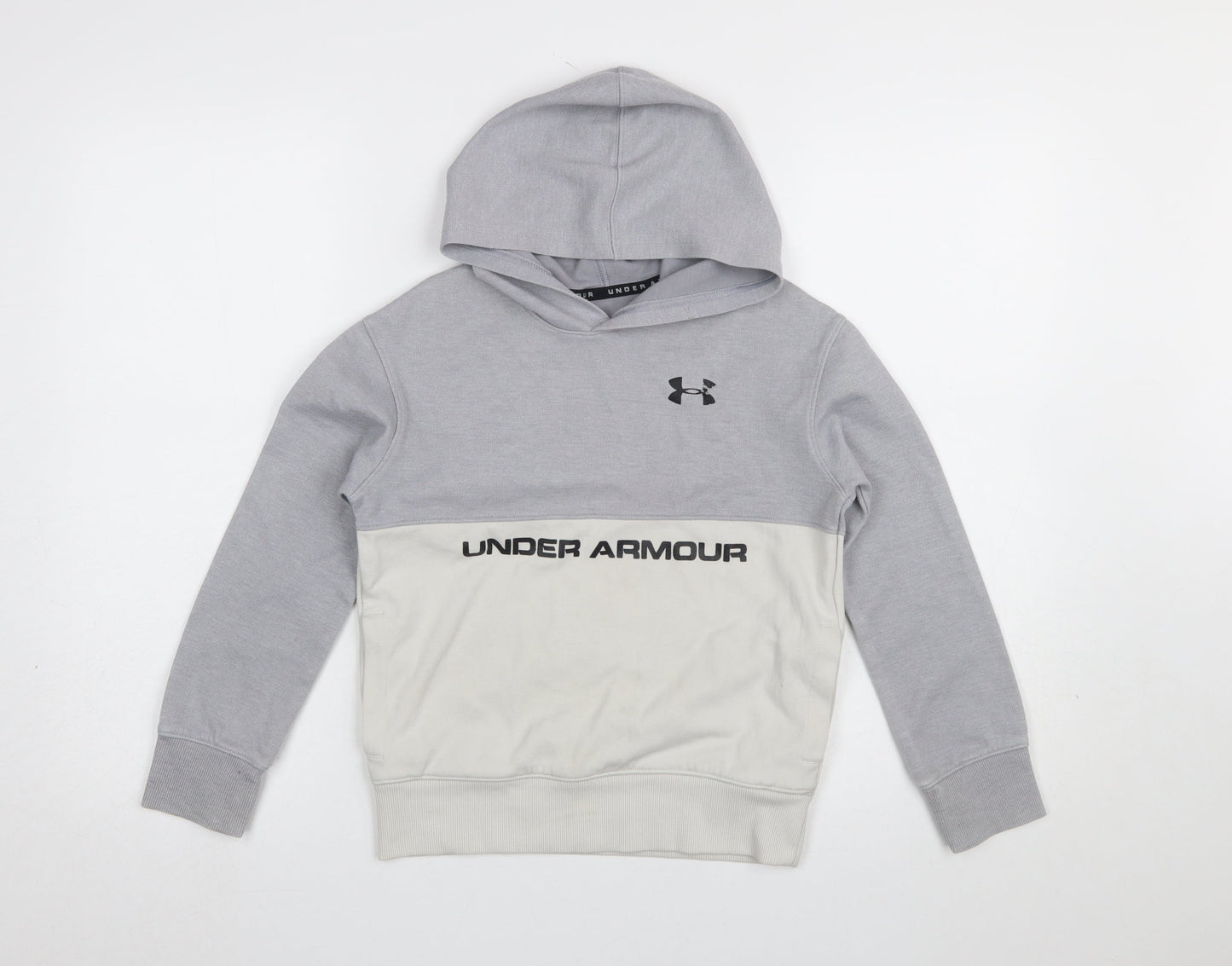 Boys UK Size 10-11 Years Under armour Grey Pullover Hoodie