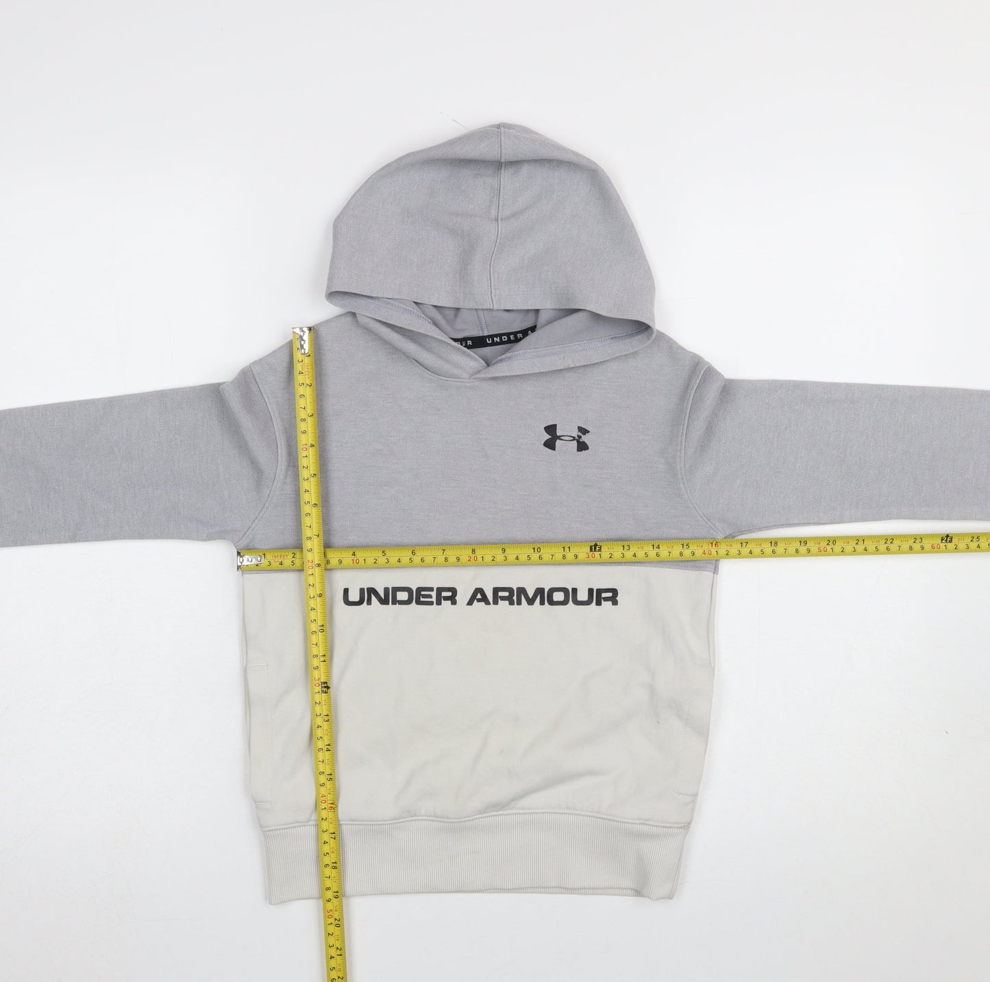 Boys UK Size 10-11 Years Under armour Grey Pullover Hoodie