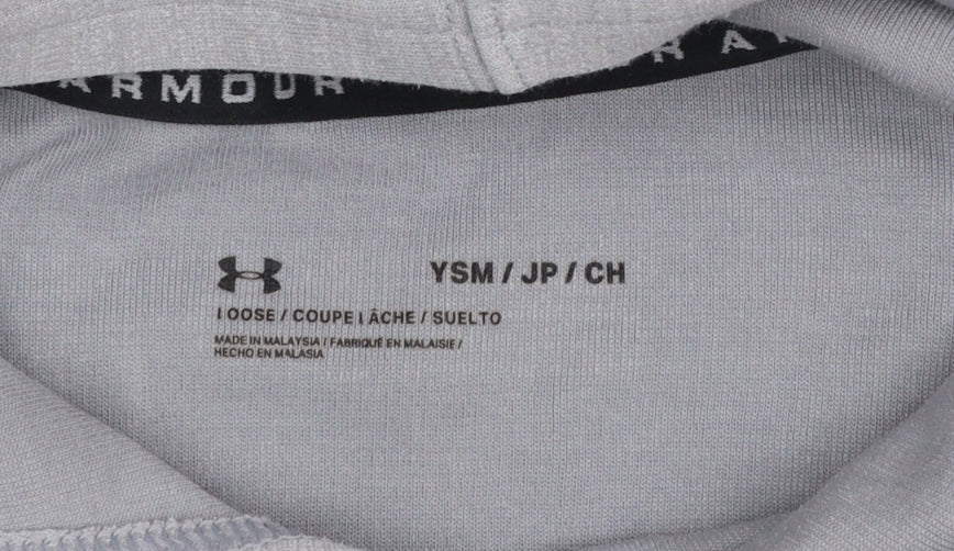 Boys UK Size 10-11 Years Under armour Grey Pullover Hoodie
