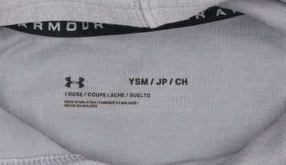 Boys UK Size 10-11 Years Under armour Grey Pullover Hoodie