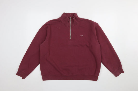 Womens UK Size M Levi's Red Pullover Sweatshirt