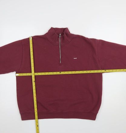 Womens UK Size M Levi's Red Pullover Sweatshirt