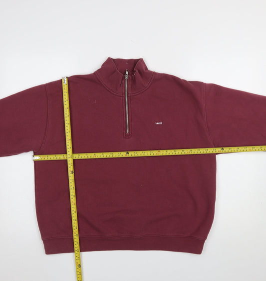 Womens UK Size M Levi's Red Pullover Sweatshirt