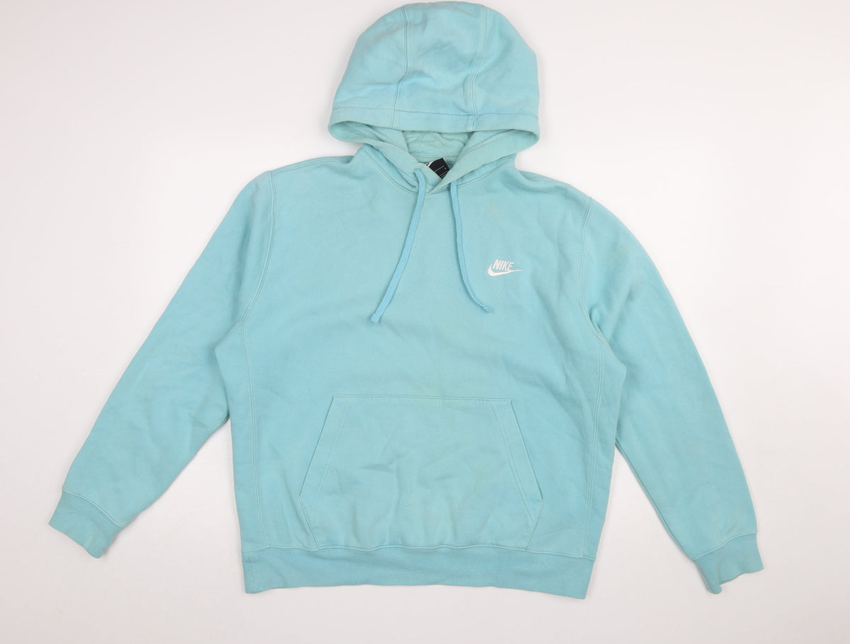 Womens UK Size M Nike Blue Pullover Hoodie