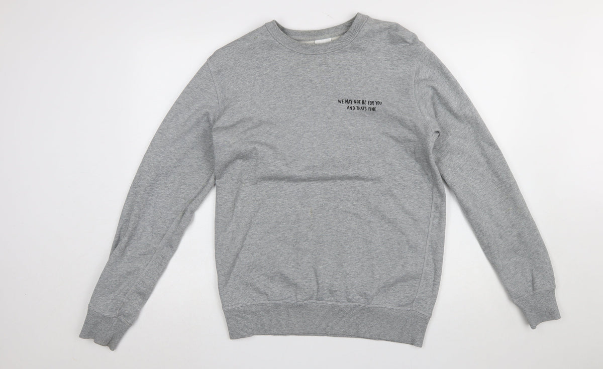 Mens UK Size M AS Colour Grey Pullover Sweatshirt