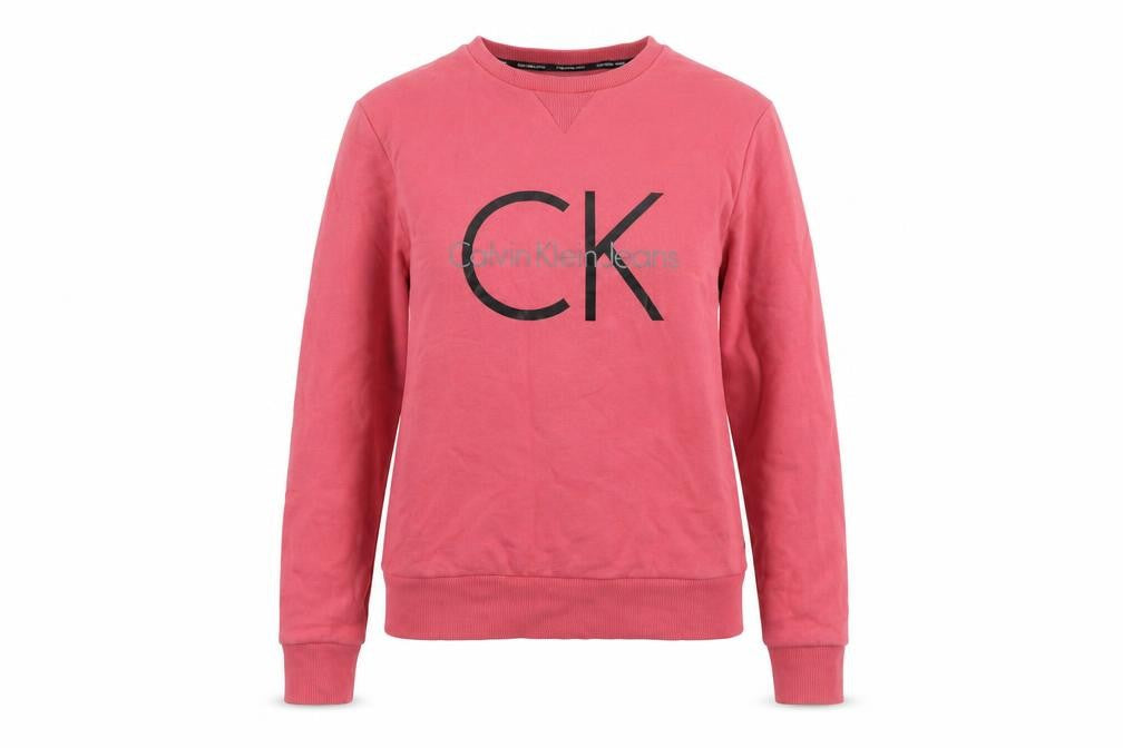 Womens UK Size S Calvin Klein Jeans Pink Pullover Sweatshirt