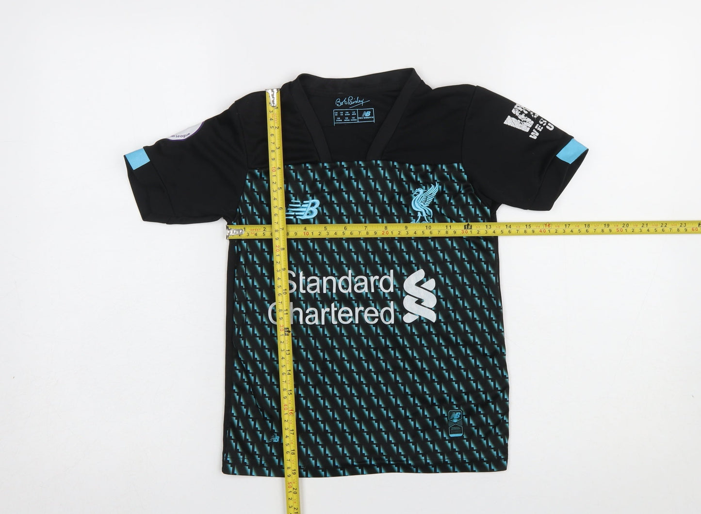 New Balance Boys Black Liverpool FC Salah #11 Jersey T-Shirt 8 Years