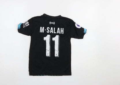 New Balance Boys Black Liverpool FC Salah #11 Jersey T-Shirt 8 Years