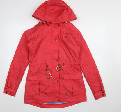 Womens UK Size 8 LIGHTHOUSE Red Anorak Coat