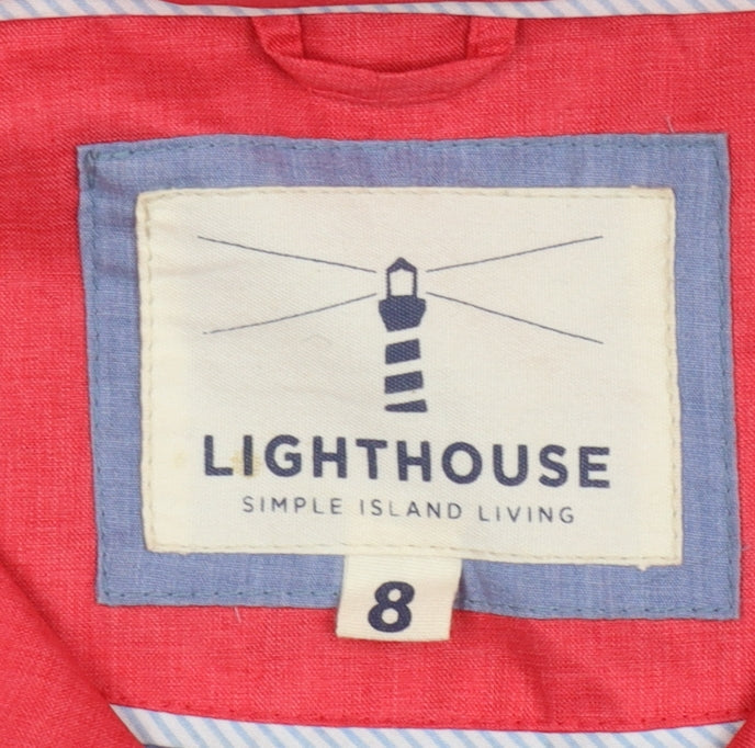 Womens UK Size 8 LIGHTHOUSE Red Anorak Coat