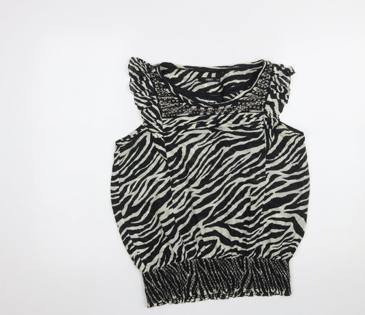 Womens UK Size 8 Oasis Black Basic Blouse