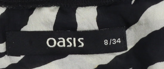 Womens UK Size 8 Oasis Black Basic Blouse