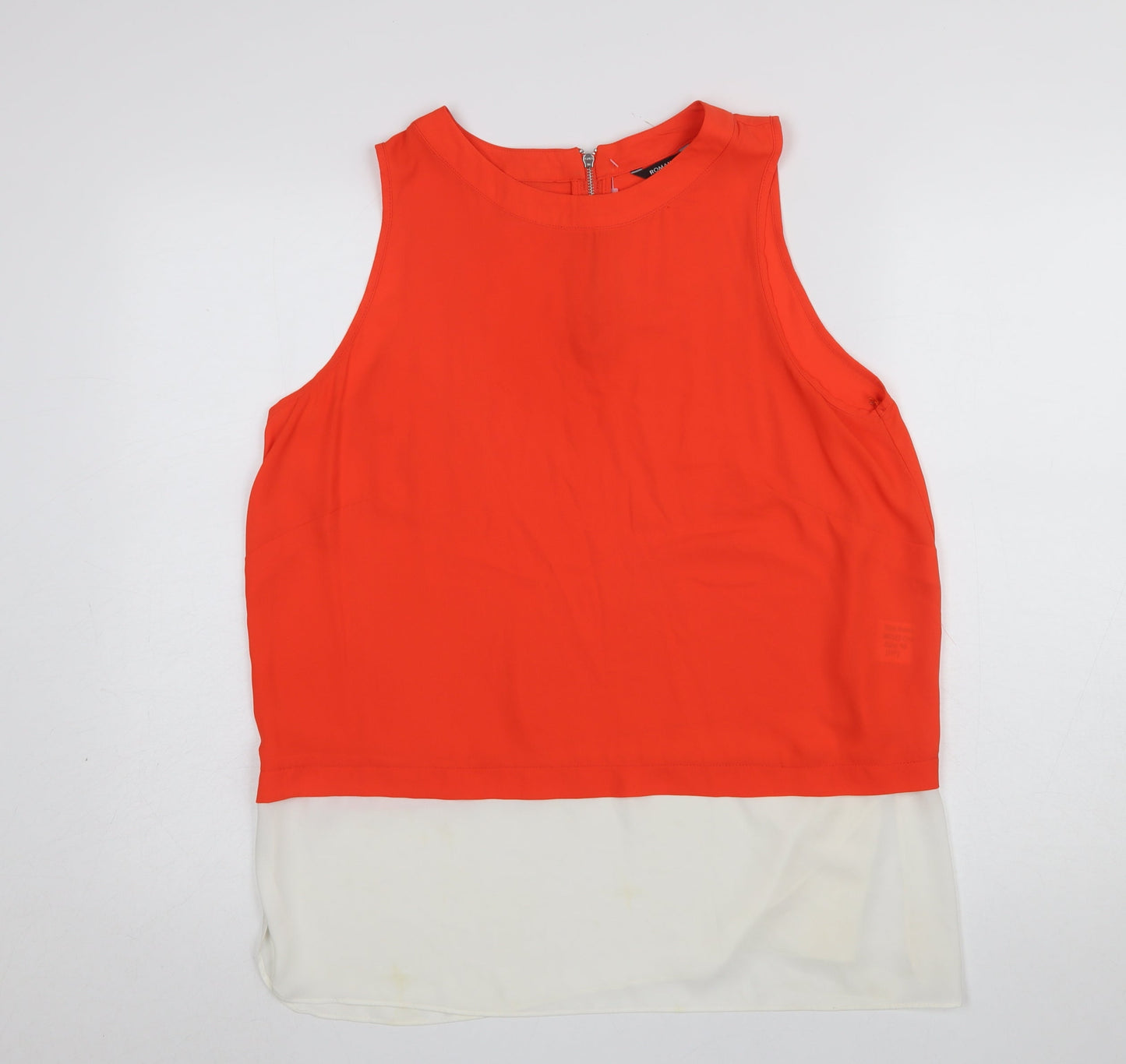 Womens UK Size 16 Roman Orange Tunic Blouse