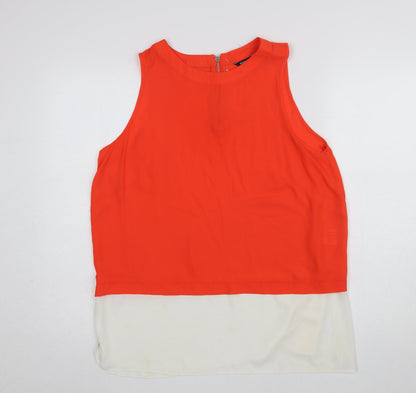 Womens UK Size 16 Roman Orange Tunic Blouse